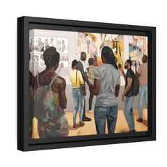 Art Gallery I Matte Canvas, Black Frame