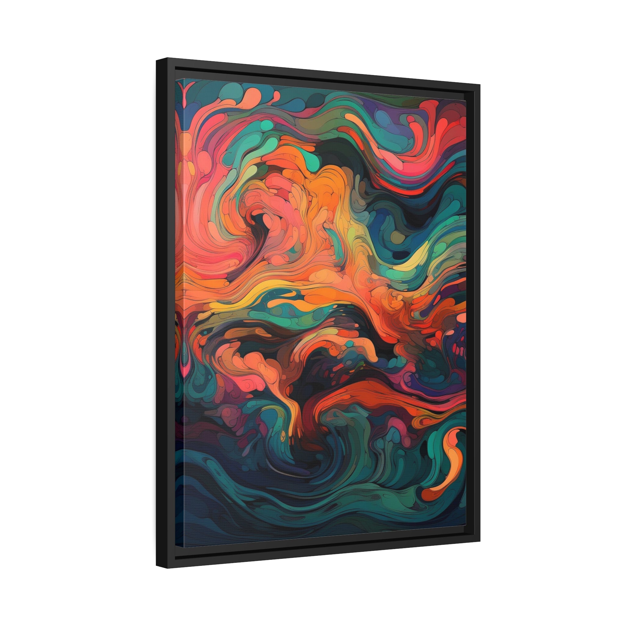 Modern Abstract II Matte Canvas, Black Frame