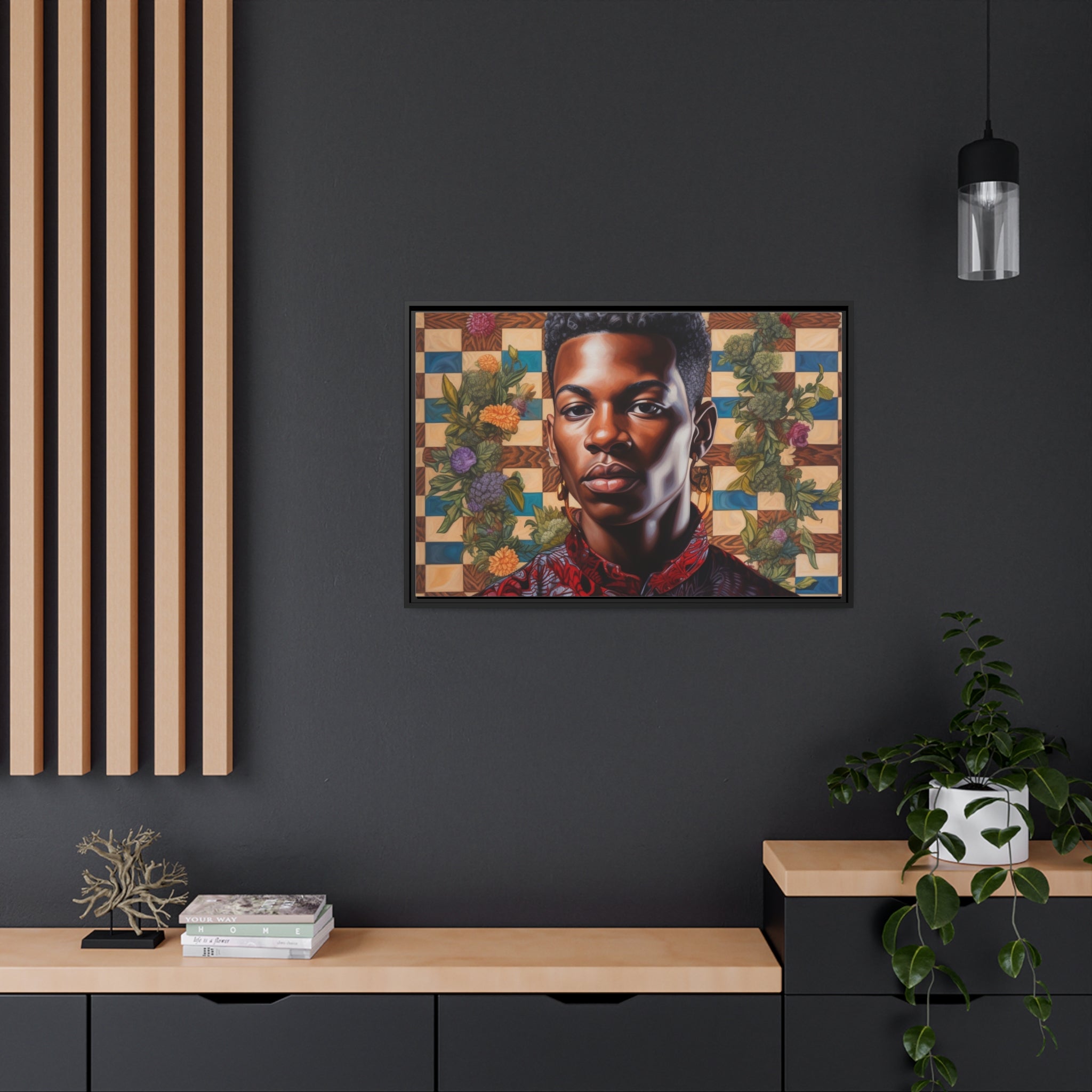 Black Boy Joy I Wall Art Matte Canvas, Black Frame