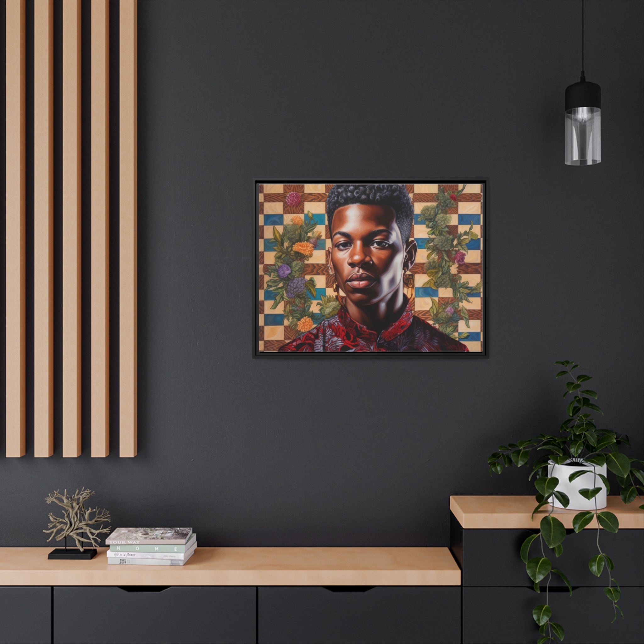 Black Boy Joy I Wall Art Matte Canvas, Black Frame