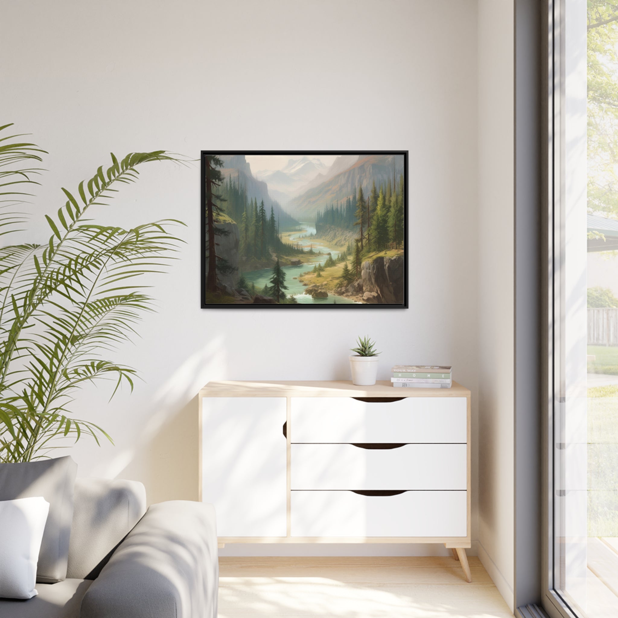 Forest I Matte Canvas, Black Frame