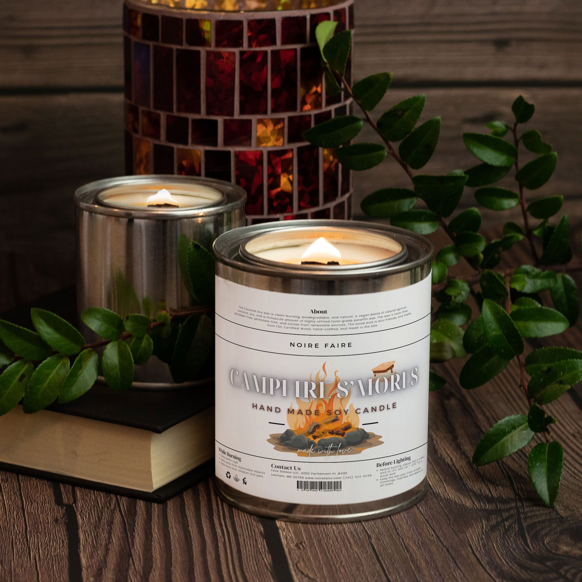 Campfire S'mores Candle Paint Can (Hand Poured 16 oz.) - Noire Faire