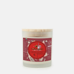 Cranberry Rosé Candle Frosted Glass (Hand Poured 11 oz) - Noire Faire