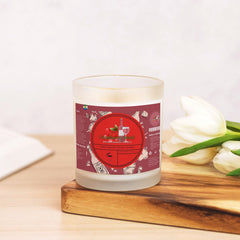 Cranberry Rosé Candle Frosted Glass (Hand Poured 11 oz) - Noire Faire