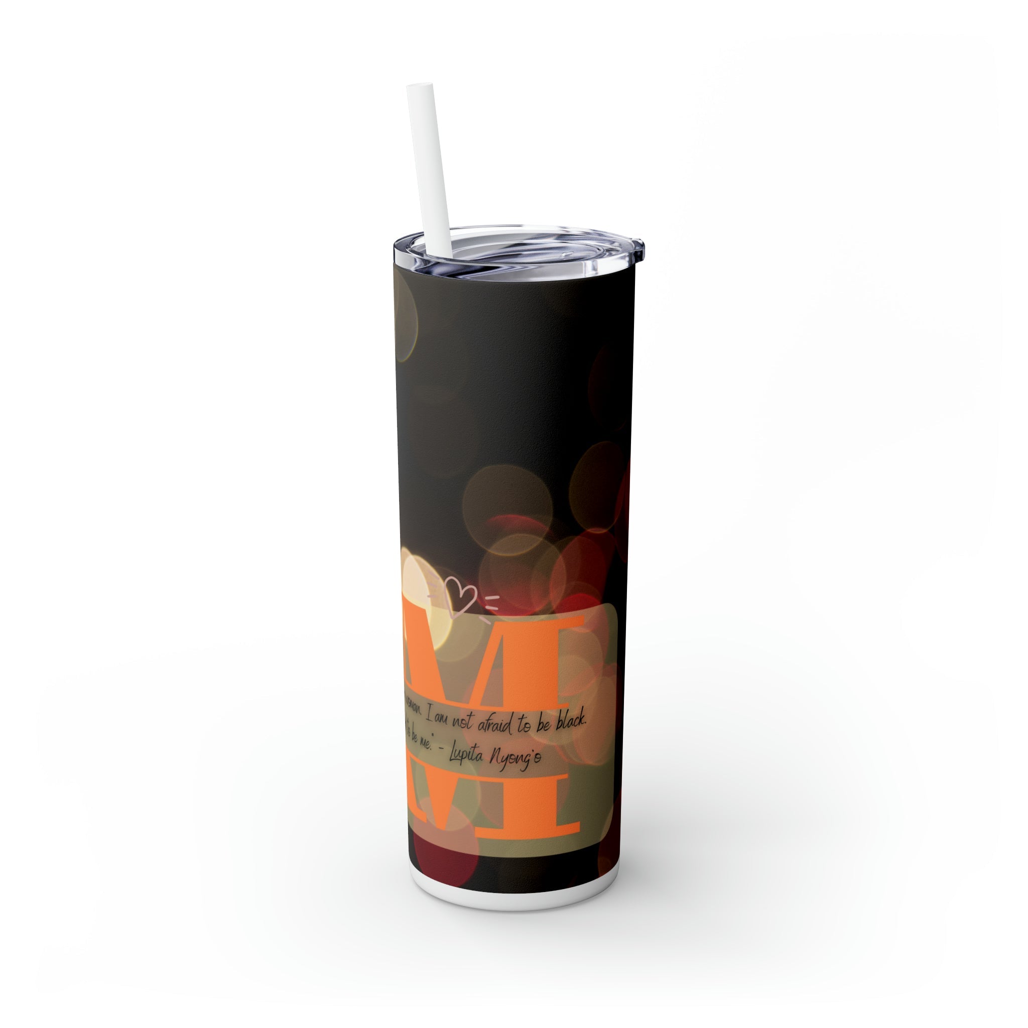 I AM Skinny Tumbler with Straw, 20oz - Noire Faire