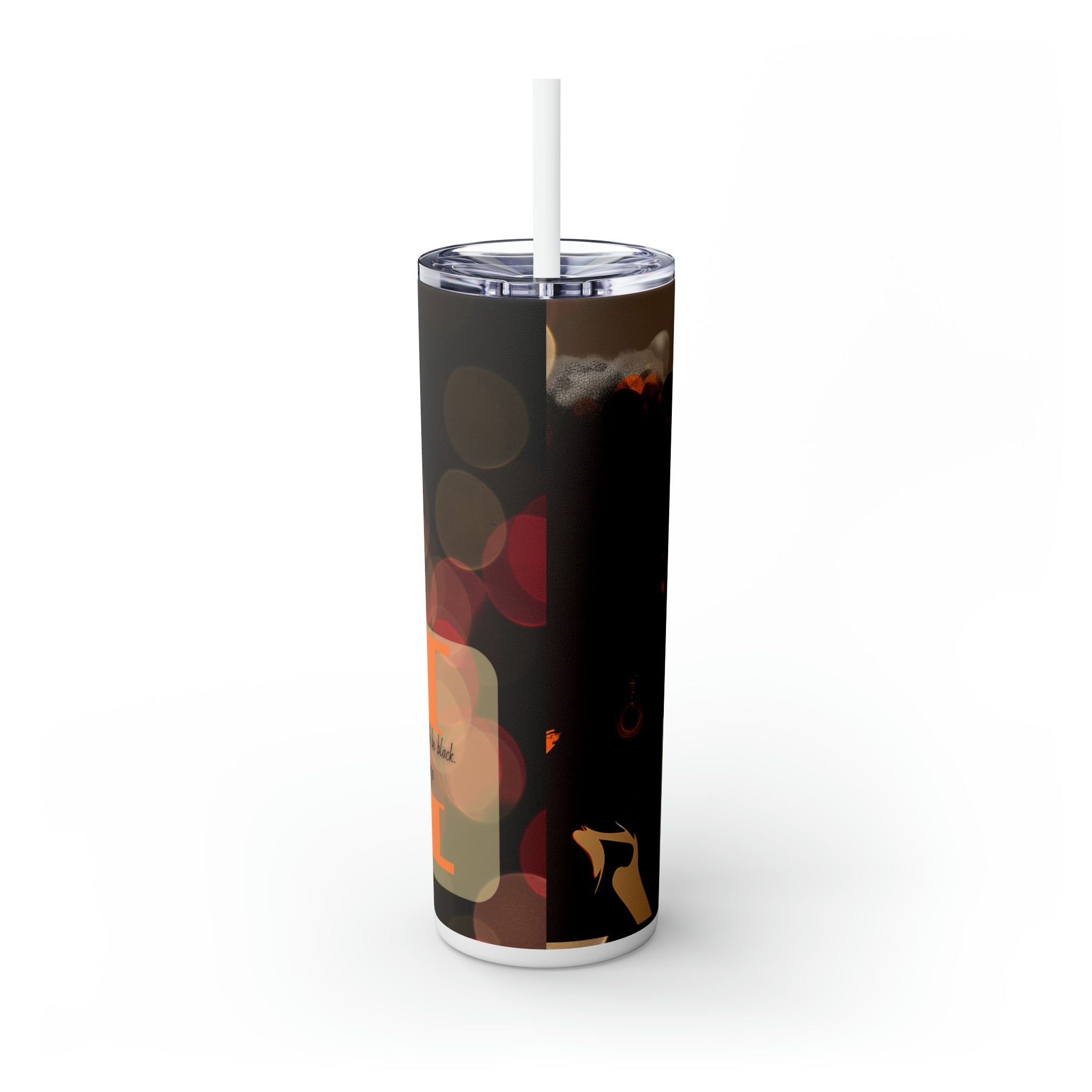 I AM Skinny Tumbler with Straw, 20oz - Noire Faire