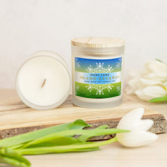 Island Getaway 11oz Frosted Glass Candle by Noire Faire - Noire Faire