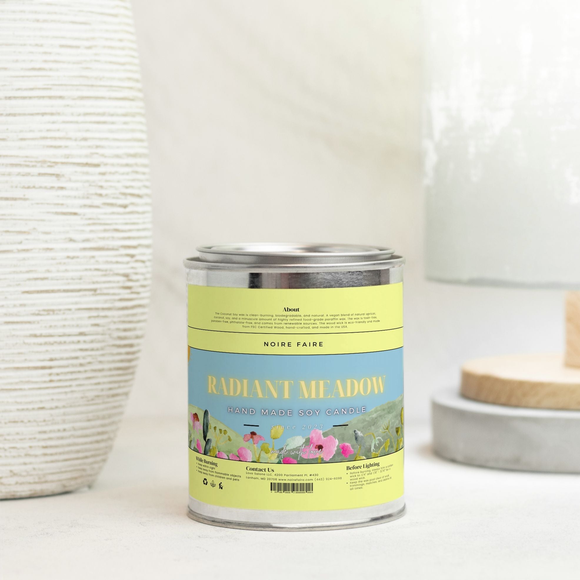 Radiant Meadow Candle Paint Can (Hand Poured 16 oz.) - Noire Faire