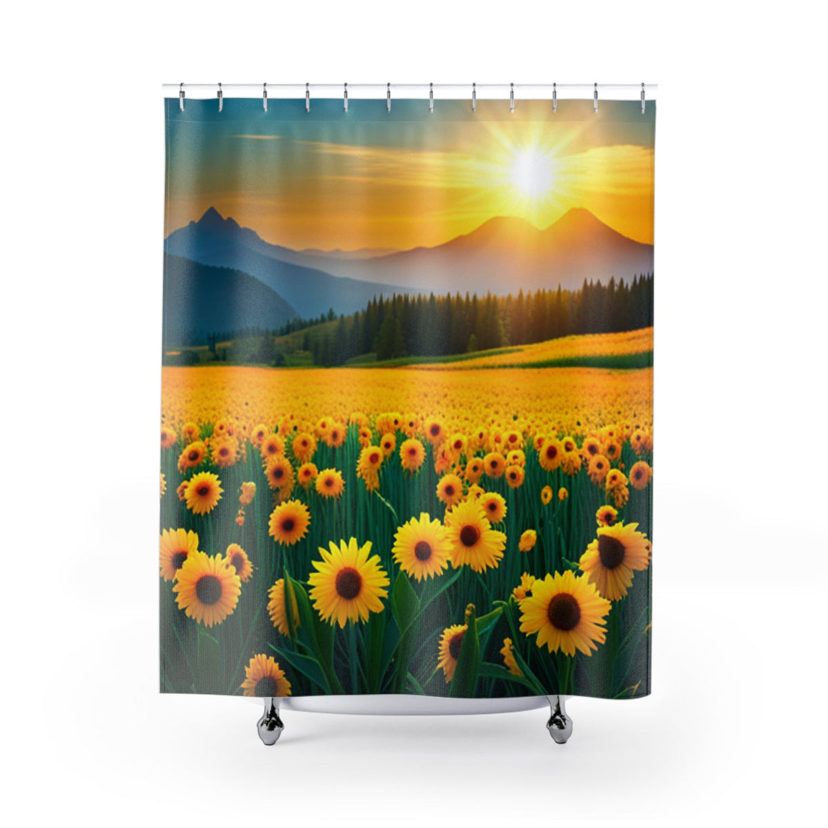 Sun Flowers Shower Curtains - Noire Faire