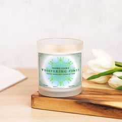 Whispering Pines 11oz Frosted Glass Candle by Noire Faire - Noire Faire